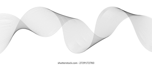  Ein wunderschöner Hintergrund mit abstrakter Wellentechnologie und schwarzem, digitalem Effekt. Premium-Streifenstruktur für Banner, geschäftlicher Hintergrund. schwarze horizontale Vektorvorlage auf weißem Hintergrund.