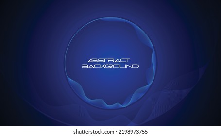 Maravillosas olas abstractas línea fondo azul 