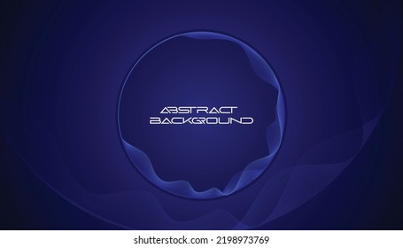 Maravillosas olas abstractas línea fondo azul 