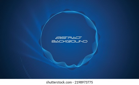 Beautiful abstract waves line blue background 