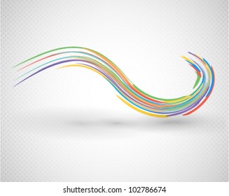 beautiful abstract wavy design element