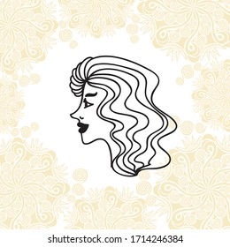 Beautiful abstract woman. Vector illustration