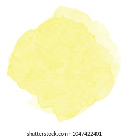 beautiful abstract yellow watercolor art hand paint on white background,brush textures for logo.There is a place for text.Perfect stroke design for headline.luxury boutique Illustrations.