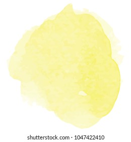 beautiful abstract yellow watercolor art hand paint on white background,brush textures for logo.There is a place for text.Perfect stroke design for headline.luxury boutique Illustrations.