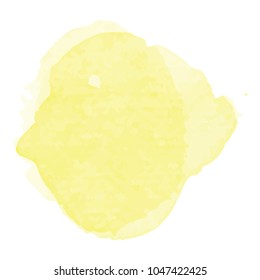 beautiful abstract yellow watercolor art hand paint on white background,brush textures for logo.There is a place for text.Perfect stroke design for headline.luxury boutique Illustrations.