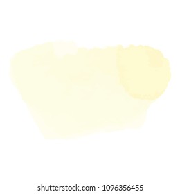 beautiful abstract yellow watercolor art hand paint on white background,brush textures for logo.There is a place for text.Perfect stroke design for headline.luxury boutique Illustrations.