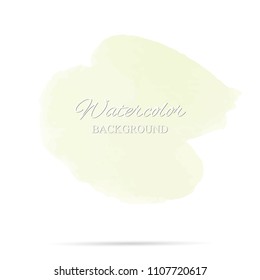 beautiful abstract yellow watercolor art hand paint on white background,brush textures for logo.There is a place for text.Perfect stroke design for headline.luxury boutique Illustrations.