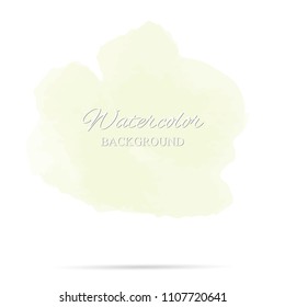 beautiful abstract yellow watercolor art hand paint on white background,brush textures for logo.There is a place for text.Perfect stroke design for headline.luxury boutique Illustrations.