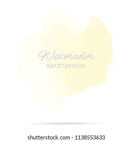 beautiful abstract yellow watercolor art hand paint on white background,brush textures for logo.There is a place for text.Perfect stroke design for headline.luxury boutique Illustrations.