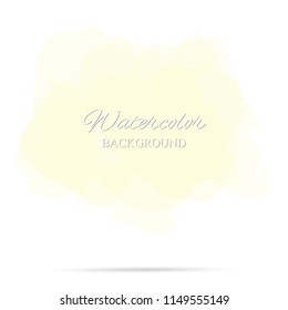 beautiful abstract yellow watercolor art hand paint on white background,brush textures for logo.There is a place for text.Perfect stroke design for headline.luxury boutique Illustrations.