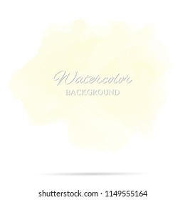 beautiful abstract yellow watercolor art hand paint on white background,brush textures for logo.There is a place for text.Perfect stroke design for headline.luxury boutique Illustrations.