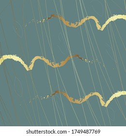 
Hermosa abstracción con ondas de oro
