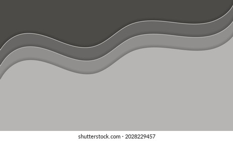 Bello gris abstracción, fondo en forma de olas se hace en el estilo de corte de papel.