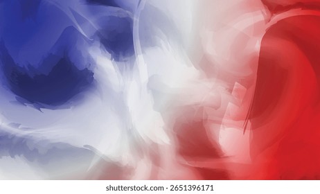 Beautiful abstraction of liquid paints in slow blending flow mixing together gently