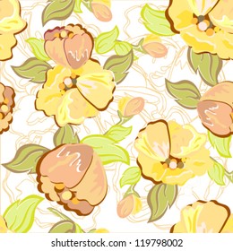 beautiful abstraction a sample Without a seam with a flower background