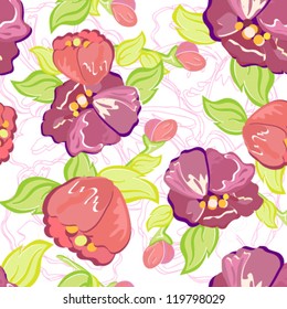 beautiful abstraction a sample Without a seam with a flower background