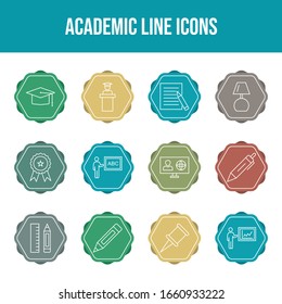 Beautiful Academic vector icon set