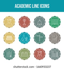 Beautiful Academic vector icon set