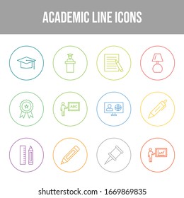 Beautiful Academic vector icon set