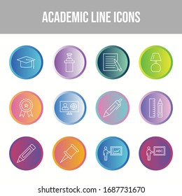 Beautiful Academic vector icon set