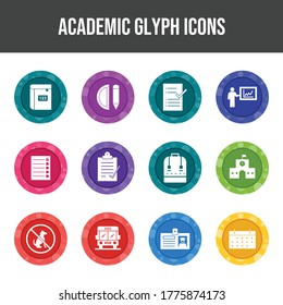Beautiful Academic vector icon set