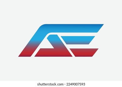 Schönes AE-Buchstaben Logo, Vektordesign.