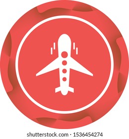 Beautiful Aeroplance Vector Glyph Icon