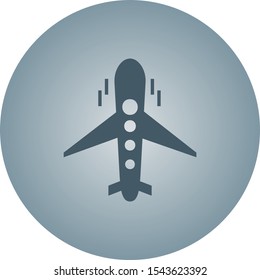 Beautiful Aeroplance Vector Glyph Icon