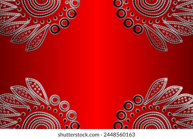 Beautiful aesthetic batik ethnic dayak line art pattern for traditional indonesian culture background