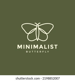beautiful aesthetic butterfly logo design