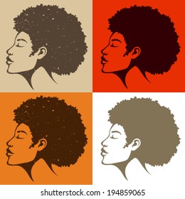 Afro Hair Silhouette Images Stock Photos Vectors Shutterstock