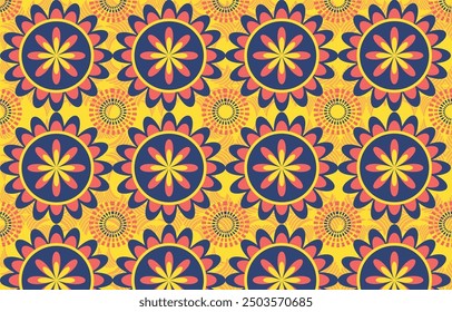 hermoso gráfico étnico africano que está en estilo africano y le da un ambiente tribal, este Fondo de pantalla colorido puede ser un fondo de Fondo de pantalla y para la industria textil, impresión de telas y decoración del hogar