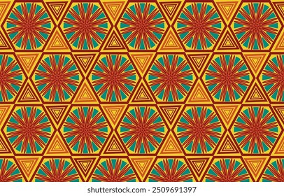 hermoso gráfico étnico africano que está en estilo africano y le da un ambiente tribal, este Fondo de pantalla colorido puede ser un fondo de Fondo de pantalla y para la industria textil, impresión de telas y decoración del hogar