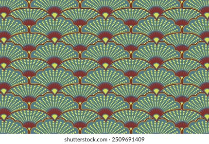 hermoso gráfico étnico africano que está en estilo africano y le da un ambiente tribal, este Fondo de pantalla colorido puede ser un fondo de Fondo de pantalla y para la industria textil, impresión de telas y decoración del hogar