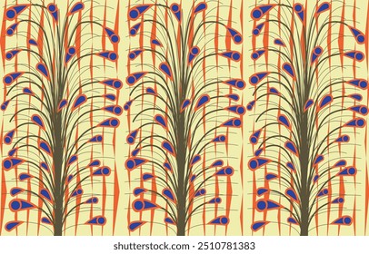 hermoso gráfico étnico africano que está en estilo africano y le da un ambiente tribal, este Fondo de pantalla colorido puede ser un fondo de Fondo de pantalla y para la industria textil, impresión de telas y decoración del hogar