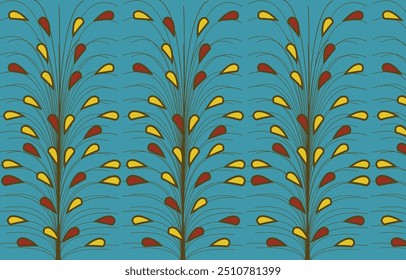 hermoso gráfico étnico africano que está en estilo africano y le da un ambiente tribal, este Fondo de pantalla colorido puede ser un fondo de Fondo de pantalla y para la industria textil, impresión de telas y decoración del hogar