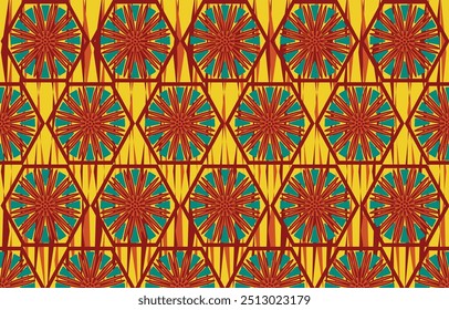 hermoso gráfico étnico africano que está en estilo africano y le da un ambiente tribal, este Fondo de pantalla colorido puede ser un fondo de Fondo de pantalla y para la industria textil, impresión de telas y decoración del hogar