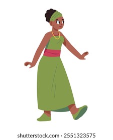 beautiful african ethnic woman isolated