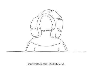 A beautiful African woman. Black history month one-line drawing