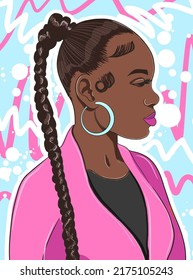 Beautiful African-American young woman portrait