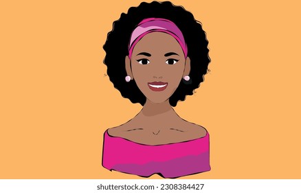 beautiful afro black woman with very beautiful and stylized features a beauty