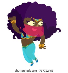 beautiful afro woman arabic dancer 