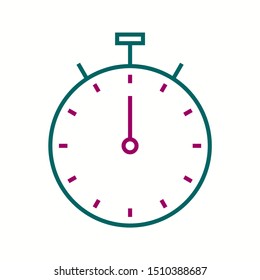 Beautiful Alarm clock vector line icon
