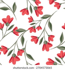 Bonito allover projetos de padrão floral para impressão digital
