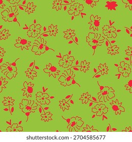 Bonito allover projetos de padrão floral para impressão digital
