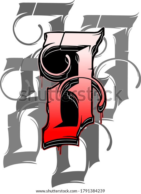 Beautiful Alphabet Style Graffiti Letter J Stock Vector Royalty Free