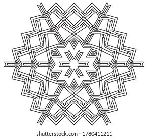 Beautiful amazing hexagon polygon pattern, black color
