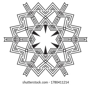 Beautiful amazing hexagon polygon pattern with black color