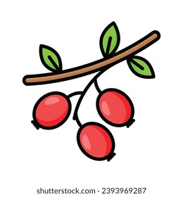 Beautiful and amazing icon of hawthorn in trendy style