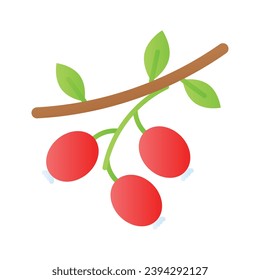 Beautiful and amazing icon of hawthorn in trendy style